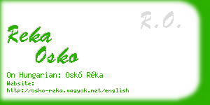 reka osko business card